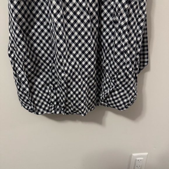 NWT J. Crew Bubble A Line Dress Black White Gingham Sleeveless Bow Cotton - Picture 5 of 16